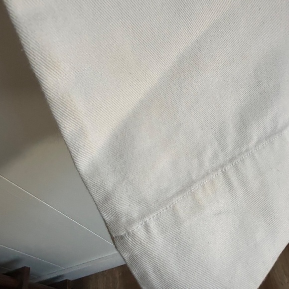 NWT Vintage 2003 Tommy Hilfiger bleached white clean front wide leg jeans 10 - Picture 13 of 14